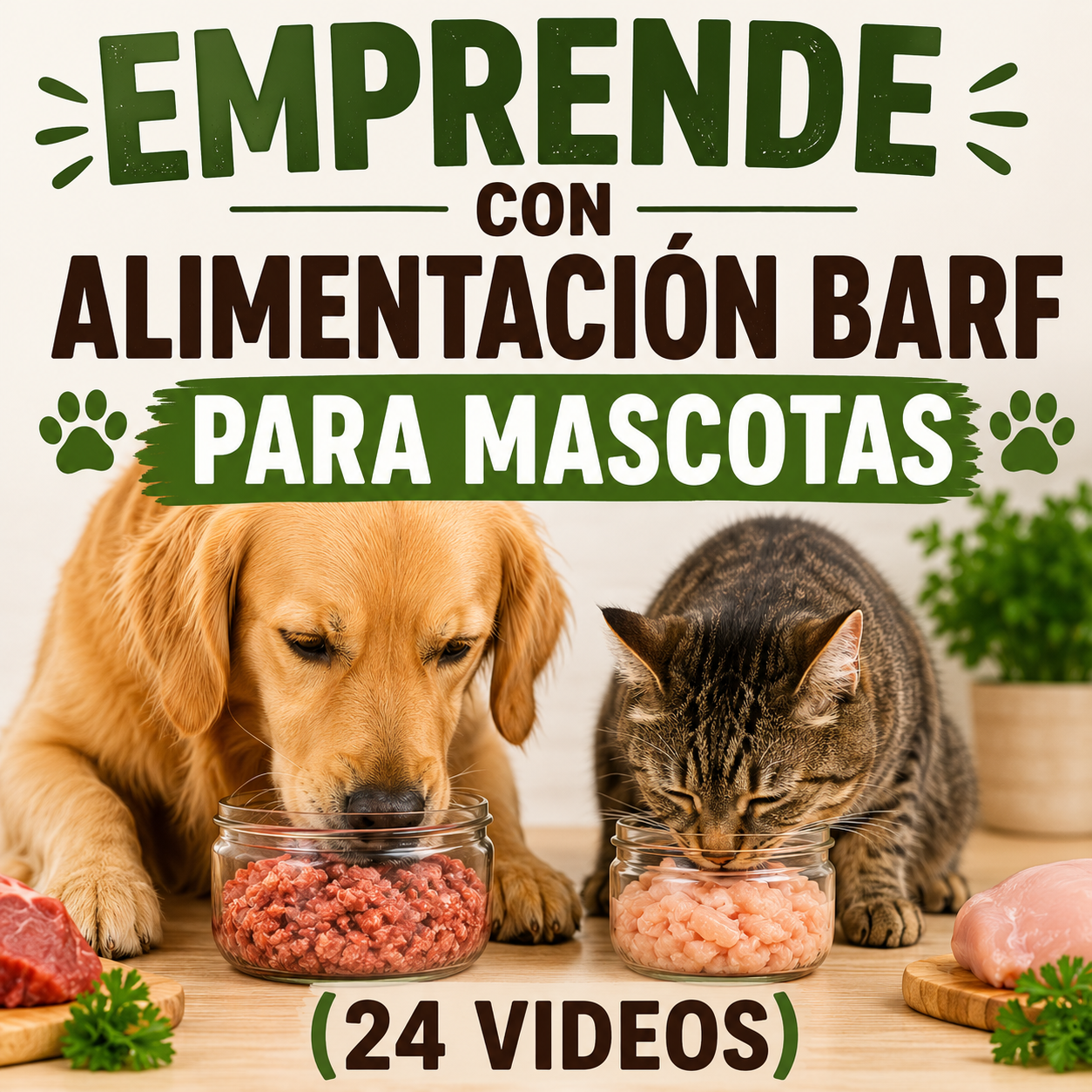 Emprende con alimentacion BARF para mascotas