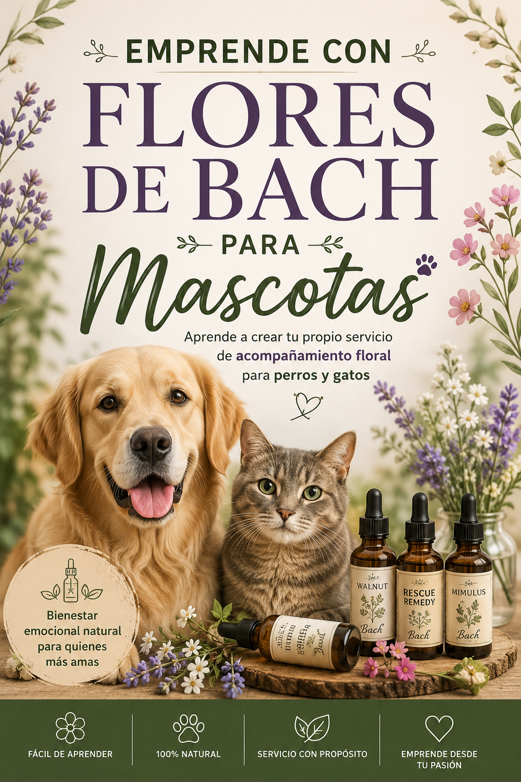 Emprende con Flores de Bach para mascotas