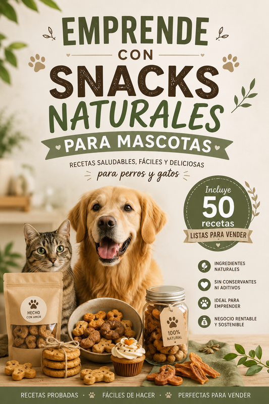 Emprende con snacks naturales. 50 recetas listas.